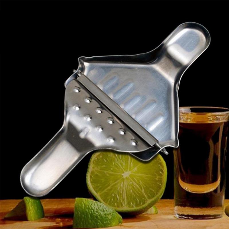 Metal manuel håndpres citronpresser rustfrit stål frugt lime appelsin juicer kileværktøj køkken bar tilbehør