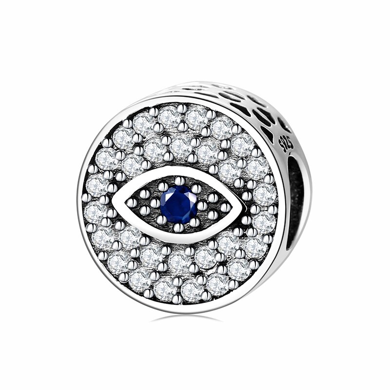 925 Sterling Zilver Devil 'S Eye Zilveren Kralen Fit Originele Europese Bedelarmband Sieraden Maken: PC0572