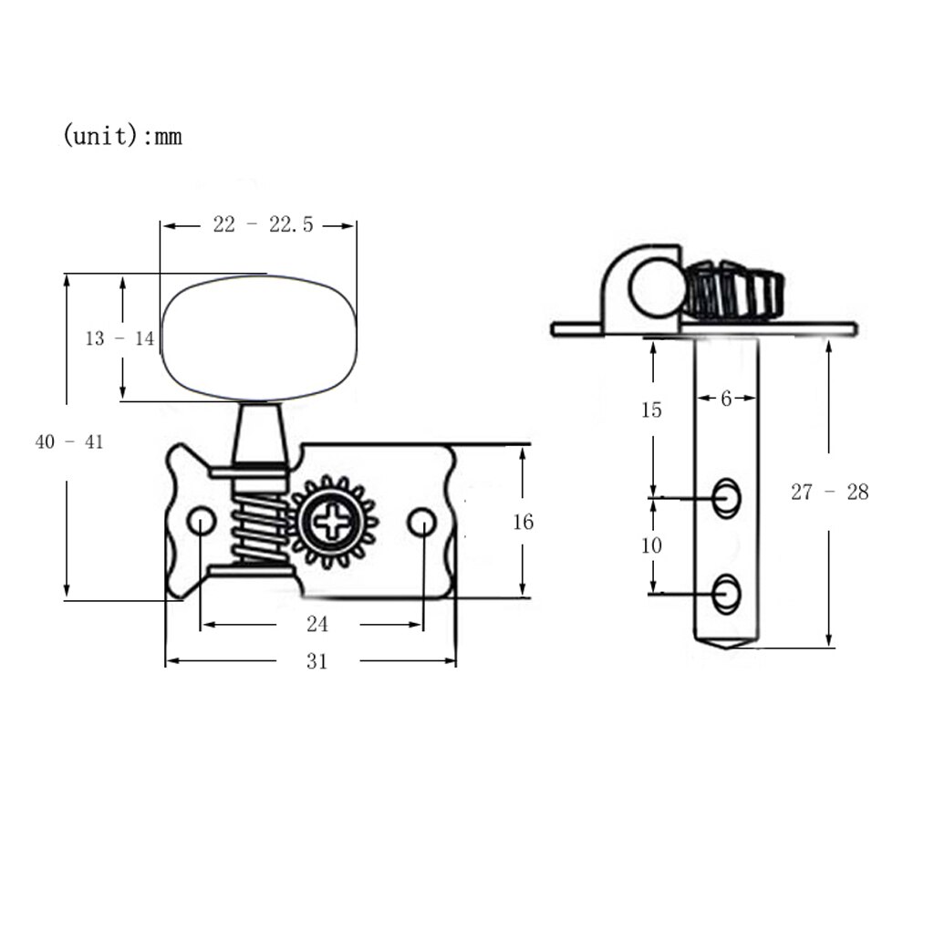 6- snarige metalen 3 l 3r stemmechanieken voor vervanging van akoestische gitaren