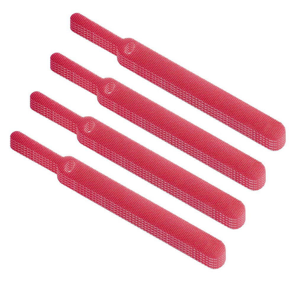 Ankndo 20Pcs USB Cable Management Charging Cable Organizer PC Cable Winder Straps Earphone Cable Tie Hook Loop Desk Cable Bundle: 20Pcs Red