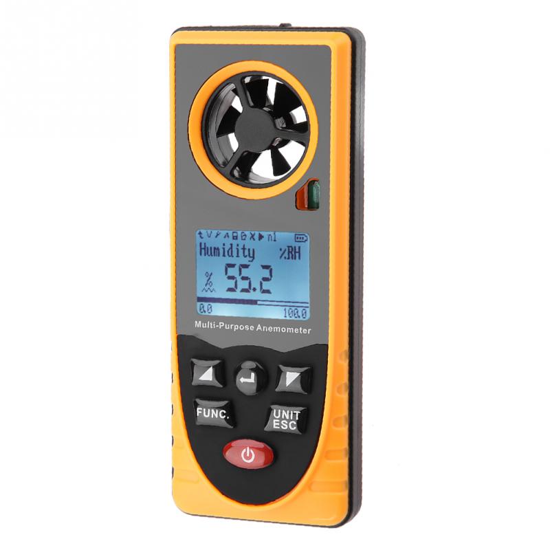 GM8910 Multifunctionele Lcd-scherm Digitale Anemometer Air Wind Schaal Meter Wind Meetinstrument Digitale Anemometer