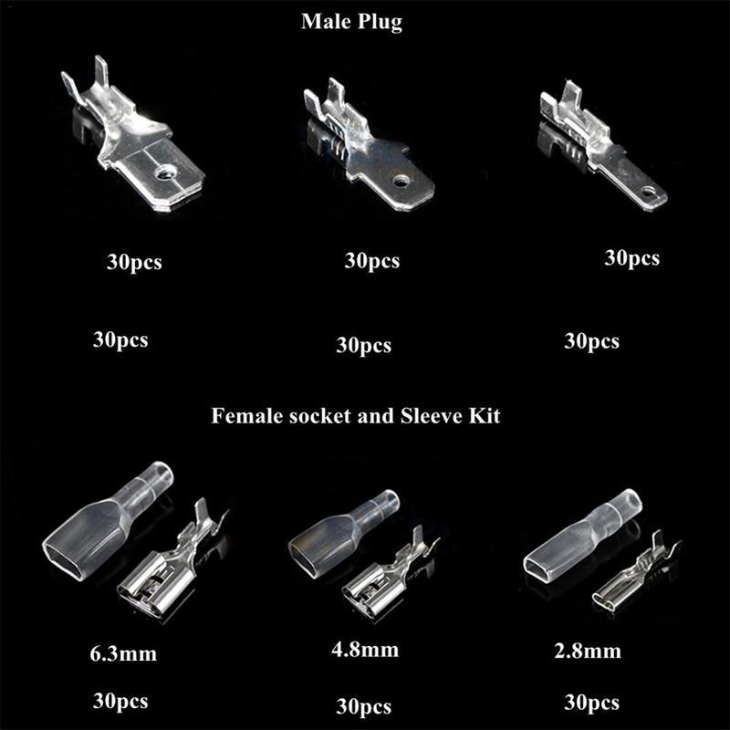 Cable Lugs 270pcs/ Set Plug Socket Set Car Electrical Connector Radio Terminal Spade Set Car Accessories