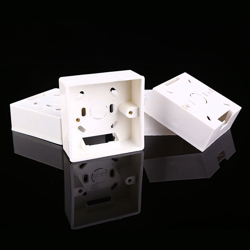 Bottom Box Outlet 86mm back White Wall Box Plastic Flame retardant materia Universal Mounting Socket/exit button,min:1pcs