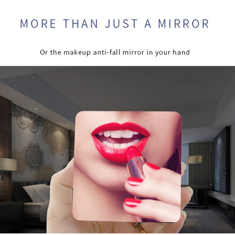 DIDIHOU LED Mirror Alarm Clock with Dimmer Snooze Temperature Function for Bedroom Office Travel Digital Home Decoration Clock