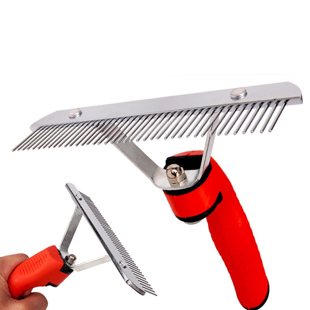 Pet Comb Extra-Large Rake Comb Grooming Brush Deshedding Tool Beauty Comb for Large Dogs Golden Retriever Husky German Shepherd