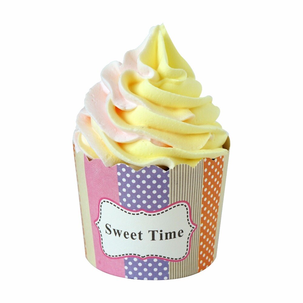Artificial Cartoon Cupcake Mold 10cm Height Clay Cute Dessert Decorating for Showcase Photography Props Cake Food Store
