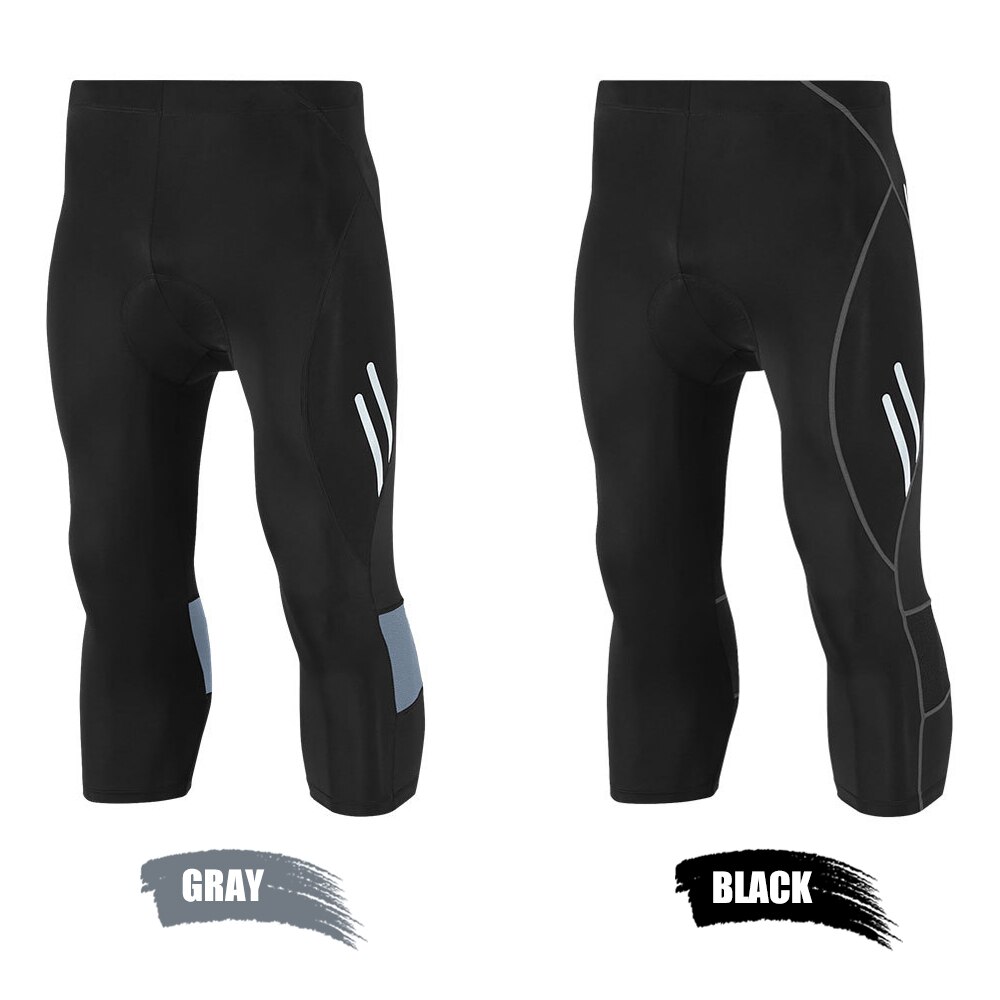 Pantalones de compresión para hombre, mallas, tela transpirable para correr, mallas negras para ciclismo, pantalones de verano para niño y hombre, bicicleta de montaña