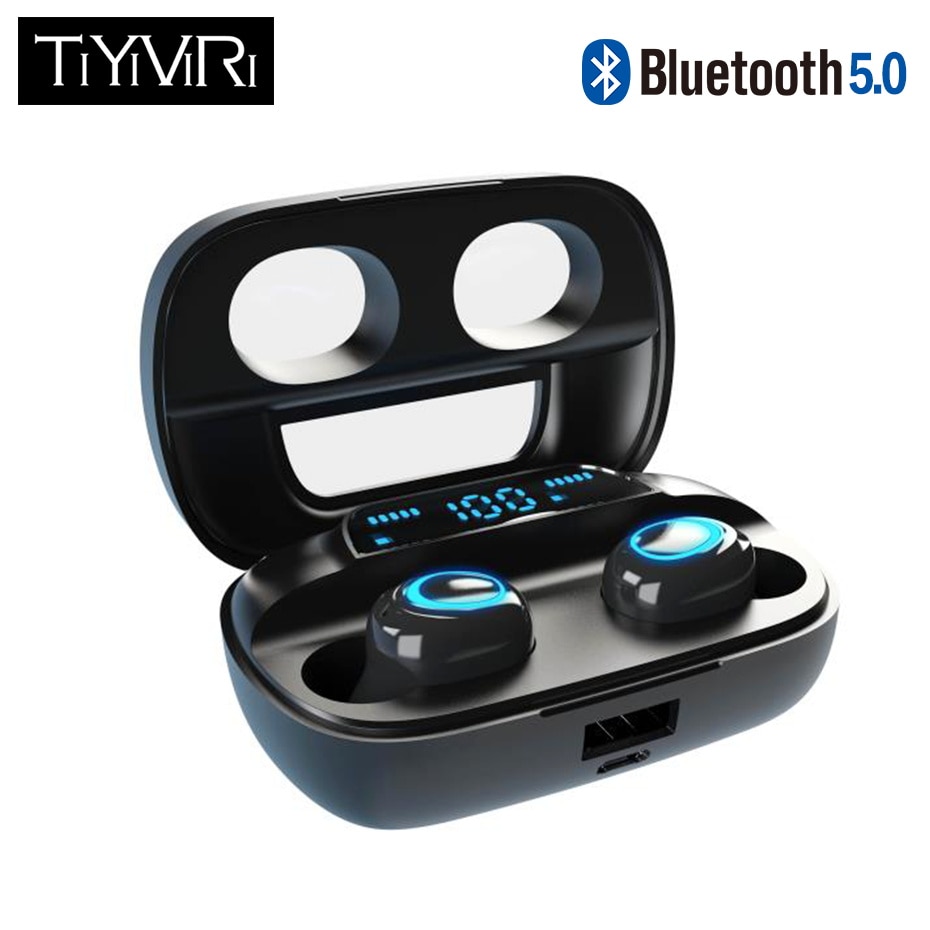 Tiyiviri TP02 Bluetooth Headset 5.0 Tws Draadloze Koptelefoon Twins Oordopjes 5d Stereo Hoofdtelefoon Mini Oordopjes Met Dual Mic Headfree