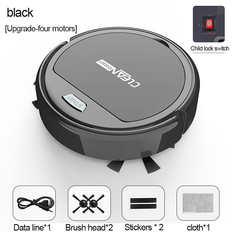 Feiende robot lat husholdningsrengjøringsmaskin automatisk støvsuger små husholdningsapparater tilpasning: Oppgradere 4 motorer b