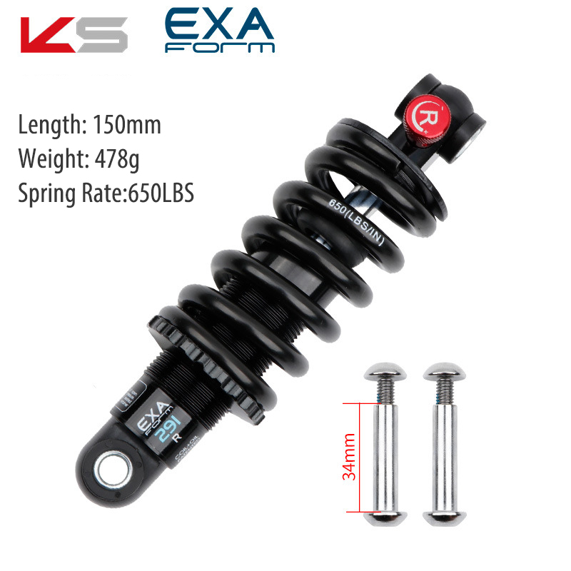 EXA Form Kindshock KS 291R – ressort de bobine hydraulique pour vélo de montagne, amortisseur arrière, précharge, réglable: 150mm