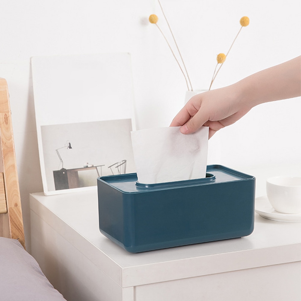 Caja de pañuelos de plástico para bebé, caja de almacenamiento de papel para toallitas húmedas, dispensador de toallas de papel, organizador de servilletas para el hogar