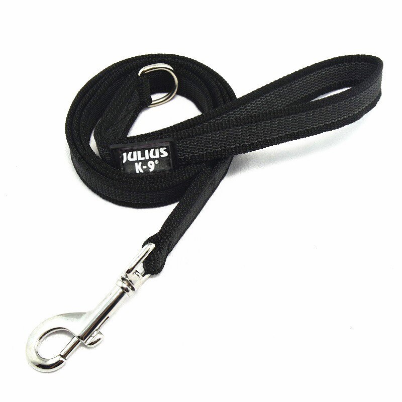 Pet Dog JULIUS K9 Harness Collar Nylon Training Traction Rope Leash Medium Large Dog Traction Belt Strong Outdoor: 2m / Black