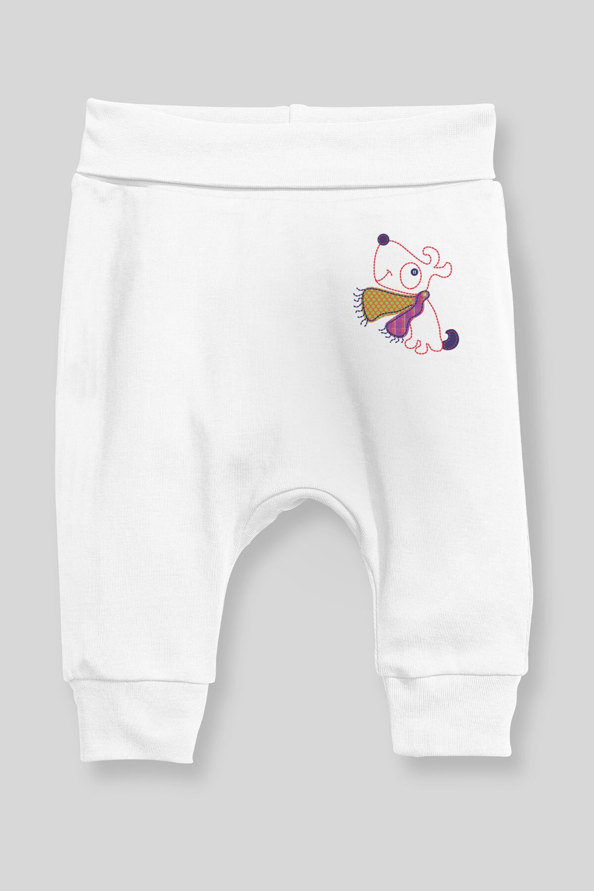 Angemiel Baby Sweet Horsehair Dog Baby Boy Harem Pants Pantalon White