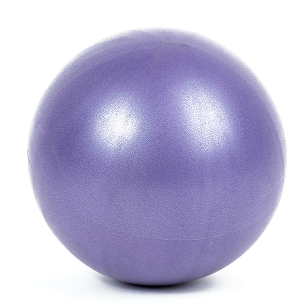 Mini yoga pilates ball eksplosjonssikker pvc fitball for stabilitet trening trening treningsstudio anti sprekk og skli motstandsdyktig sugerør 25cm: Plomme