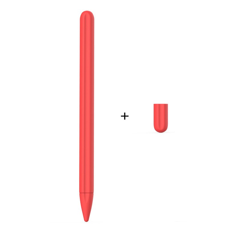 Til huawei m-blyant taske blød silikone stylus pen cover til huawei blyant beskyttende skridsikker pen shell tablet pen ærme: Rød sag