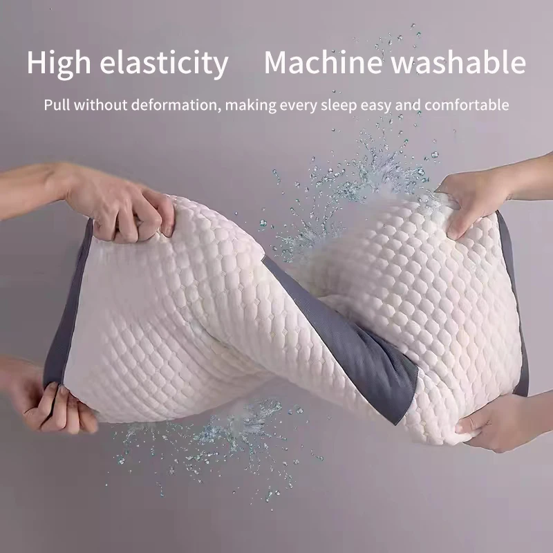 Almohada para el cuello, ayuda a dormir y protege el cuello, masaje de fibra de soja ortopédico Cervical, almohada de SPA para el hogar para dormir