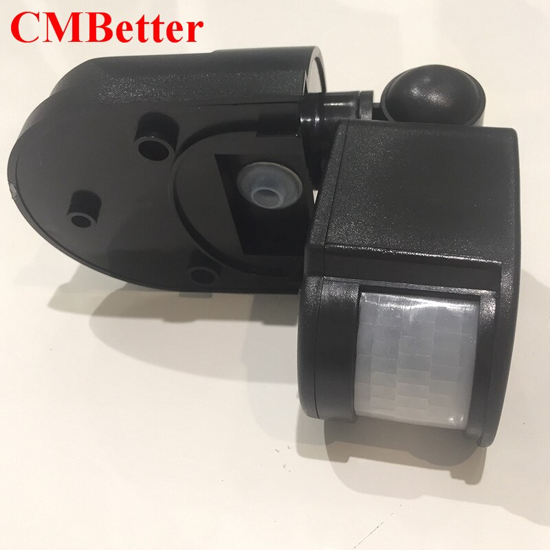 CMBetter LED Motion Sensor 12v 24v Automatische Infrarood PIR Infrarood Detector 180 Graden Roterende Timer Switch Motion Sensor HH: Black