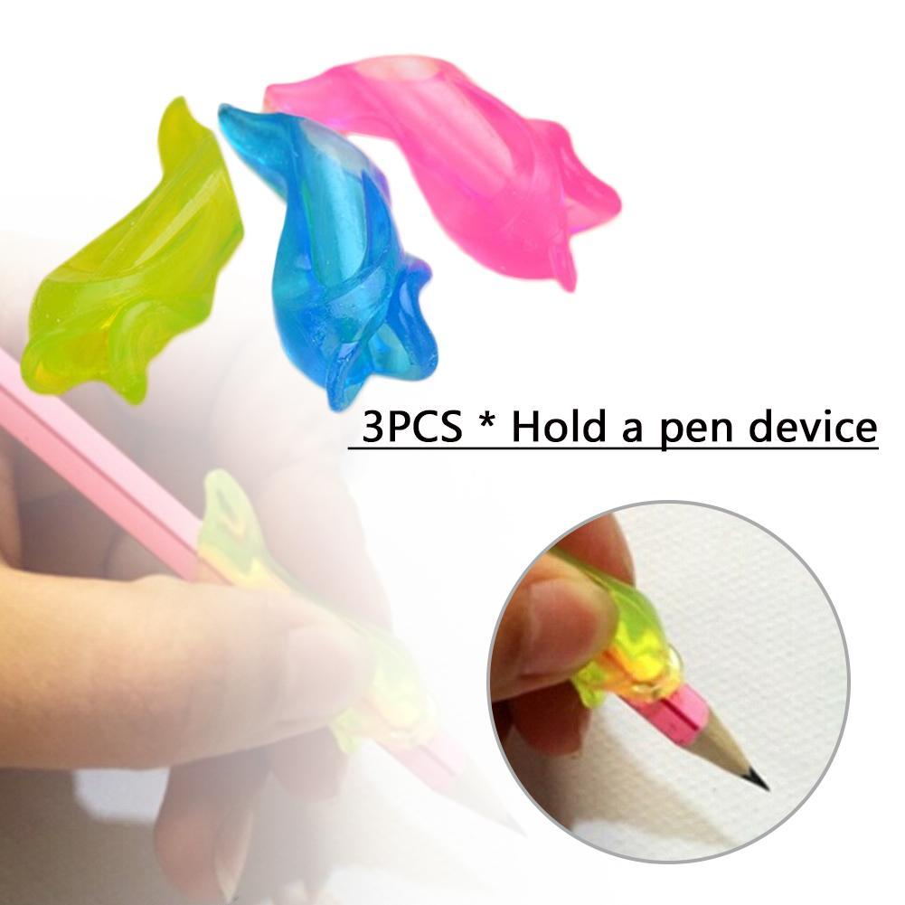 3Pcs Two Finger Pencil Grips Pencil Holder Ergonomic Aid Grip Grip Children Posture tools Silicone Writing Training Correct U4Q5