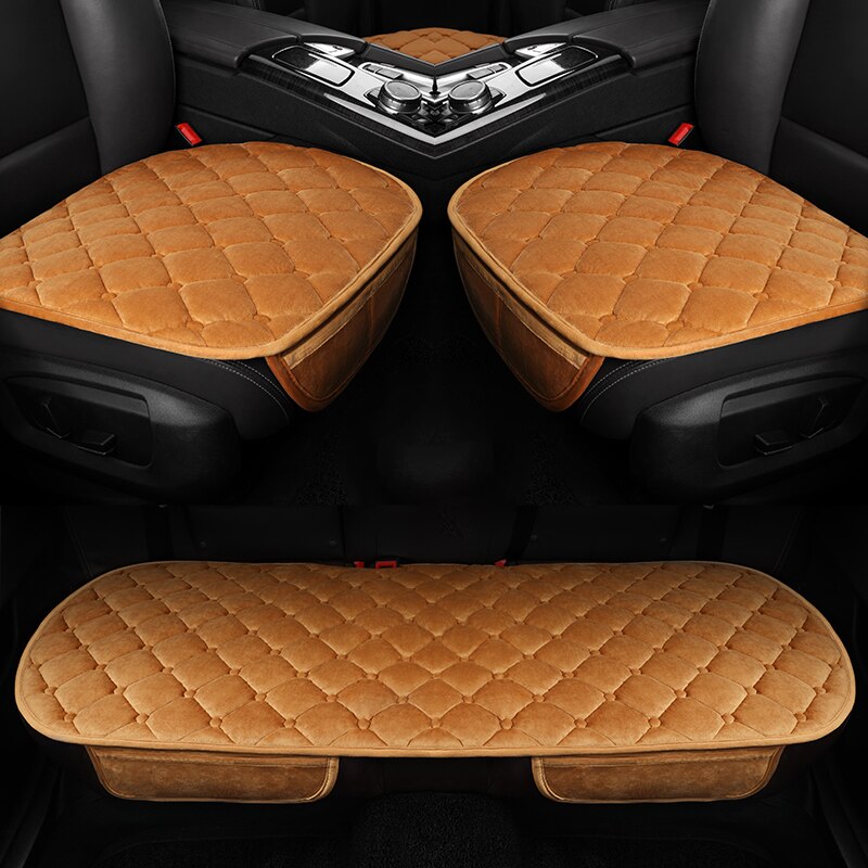 Karcle-cojín para asiento de coche, Protector de felpa de terciopelo cálido para invierno, accesorio para asiento de conductor, estilismo