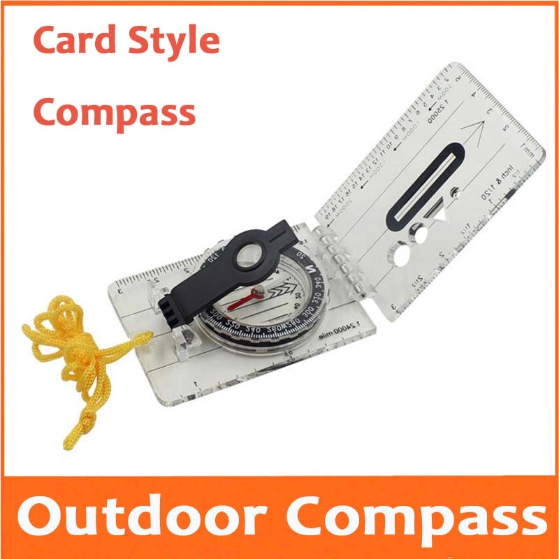 ABS Acrylic Card style Advertising Compass Pocket Foldable Outdoor Camp Map Compass Gfit Educational Compass