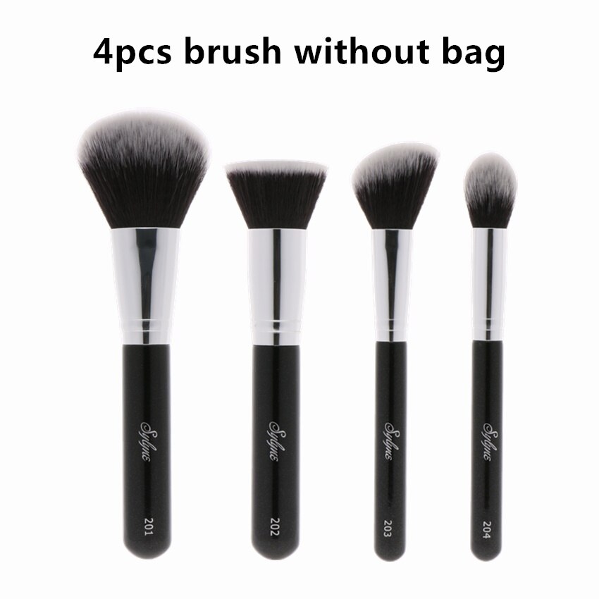 Sylyne Make-Up Kwasten 4 Stuks Professionele Make-Up Borstel Set Klassieke Zwart Handvat Gezicht Make Up Borstels Kit Tools.: 1 set