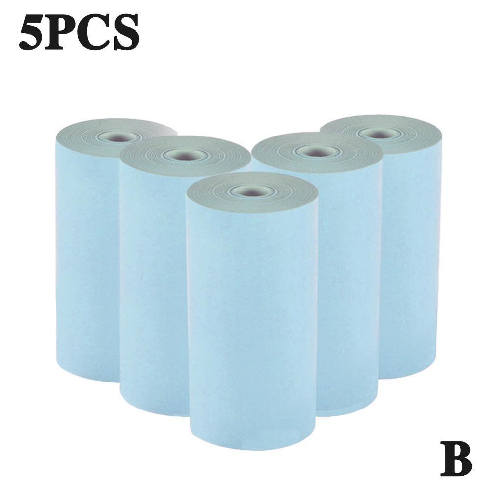 Printer papers Printable Sticker Paper Roll Direct 5pcs Paper 3pcs Thermal 57*30mm For PeriPage G6M0: blue