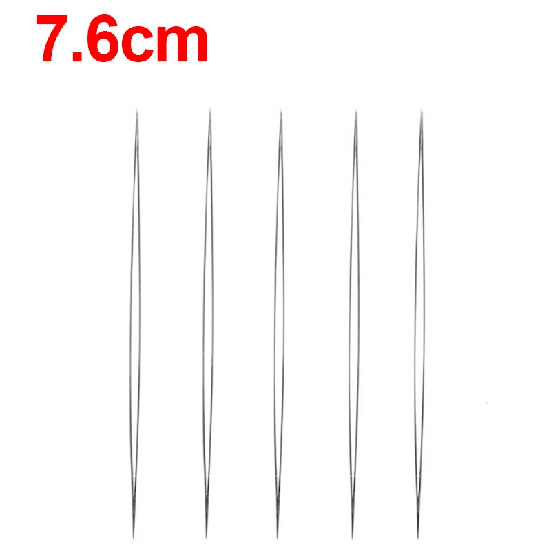 5 teile/satz Offene Big Eye Perlen Nadeln für Die Herstellung Von Halskette Armband DIY Edelstahl Selbst Einfädeln Perlen Werkzeuge Schmuck Pins: Rot