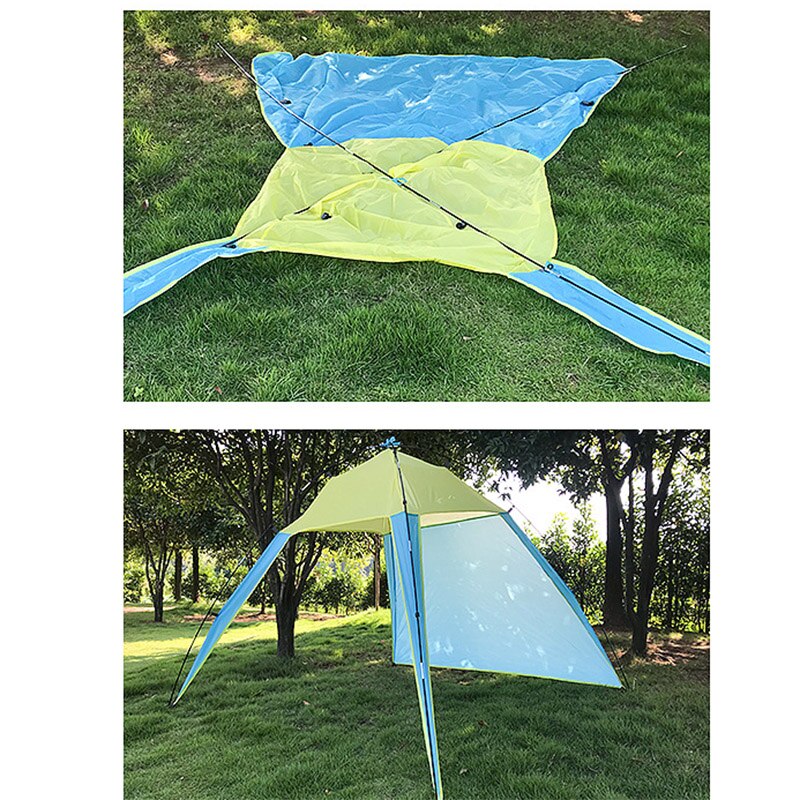 Auvent de plage Portable, tente triangulaire, camping, pêche