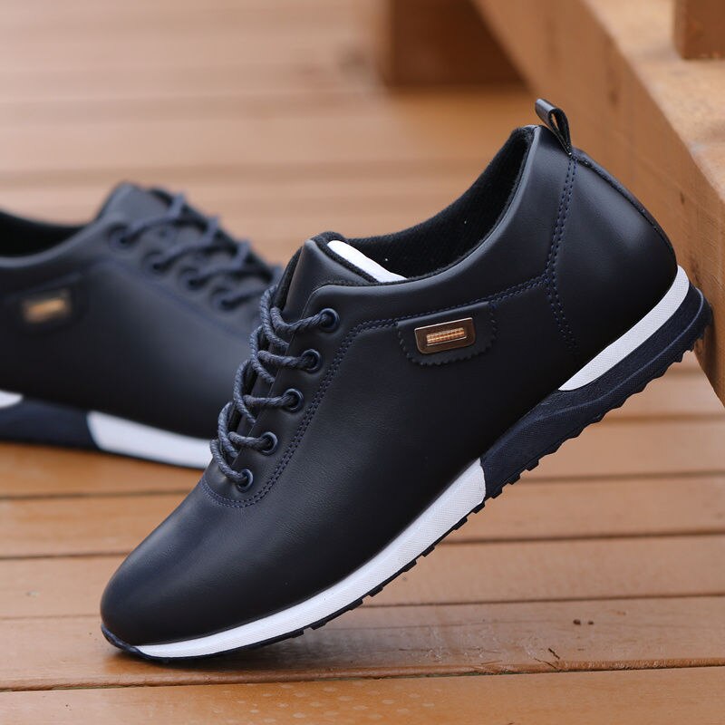Loafers Walking Footwear Tenis Feminino Outdoor Breathable Sneakers Men&#39;s PU Leather Business Casual Shoes for Male fgb