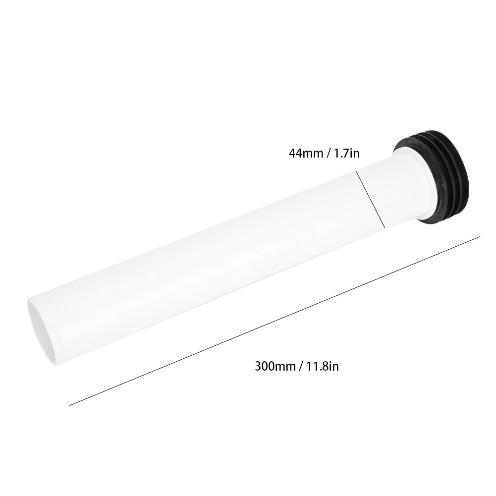 White Concealed Toilet Water Straight Flush Pipe Lengthened Flushing Tube Toilet Accessory Tool