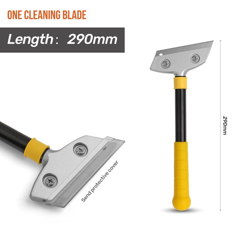 Multi Purpose Tile Floor Scraper Household Cleaning Tools Stainless Steel Paint Tiles Flooring Scraper Remover: 1 pcs 290mm