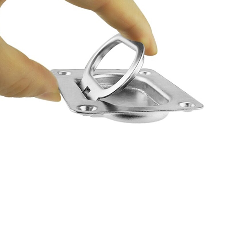 Flush Door Ring Pull Stainless Steel Boat Hatch Pull Handle Flush Mount Lifting Ring Hidden Recessed Furniture Handle