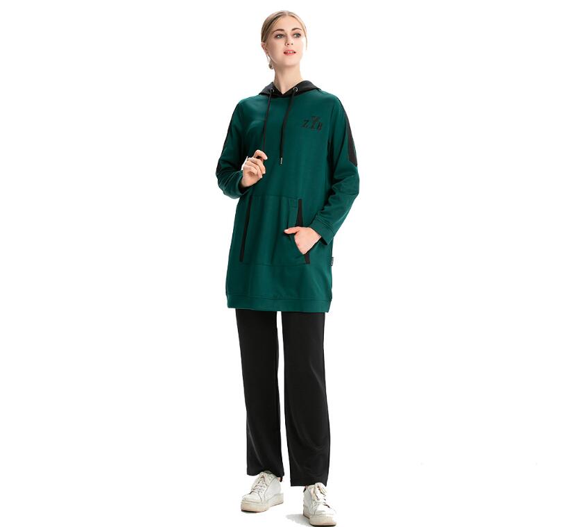 Survêtement musulman pour Femme, pull à capuche, vêtement de Sport: clothing sports / M