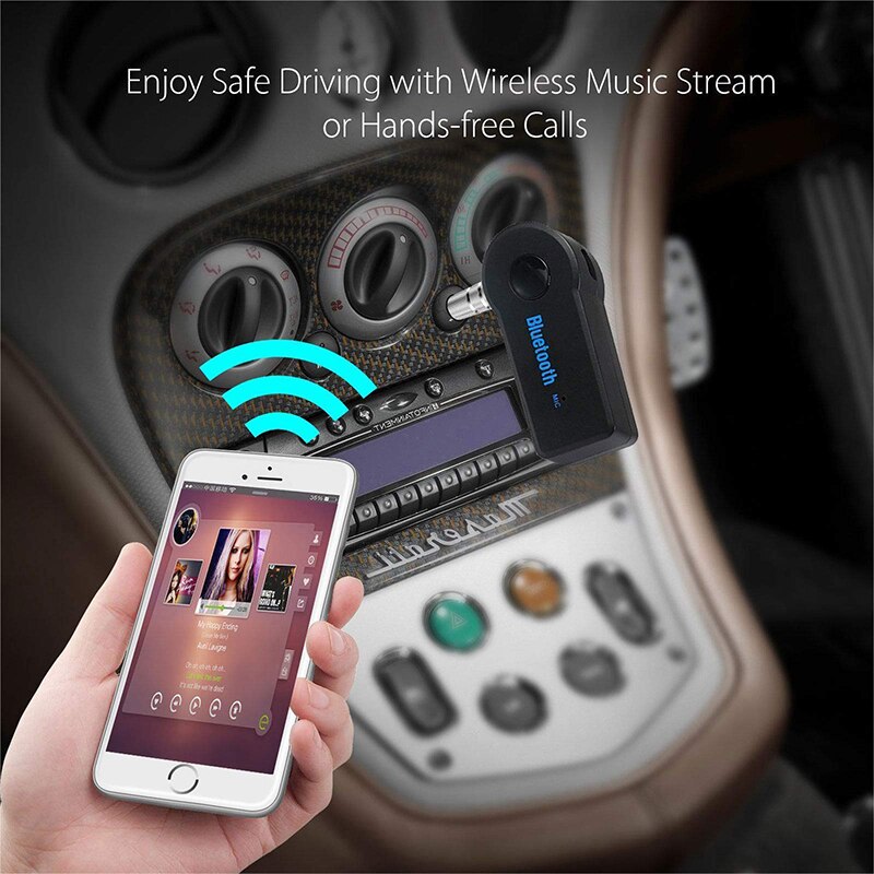 Aux bluetooth sender mottaker trådløs lyd 3.5mm trådløs bil adapter stereo bil bluetooth bil lyd  mp3 aux mottaker