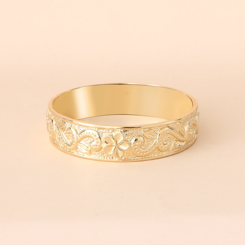 KOMI Inner Diameter 7 CM 100G Hawaii Samoa Marshall Polynesian Pohnpei Chuuk Tonga Words Man Woman Closed Bracelet Bangle GJZ389