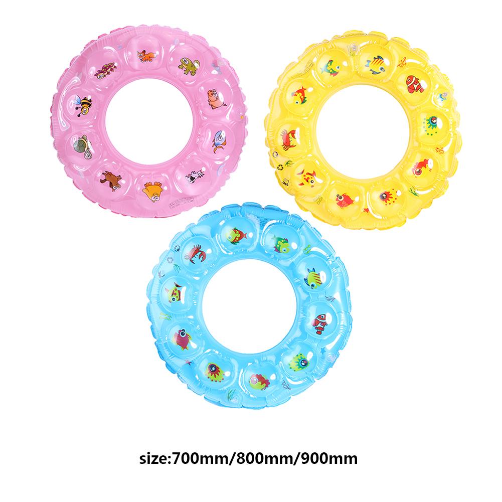 55/65/75cm Diameter Cartoon Pattern Air Inflatable Float Raft Circles PVC Swimming Rings Water Sports Products