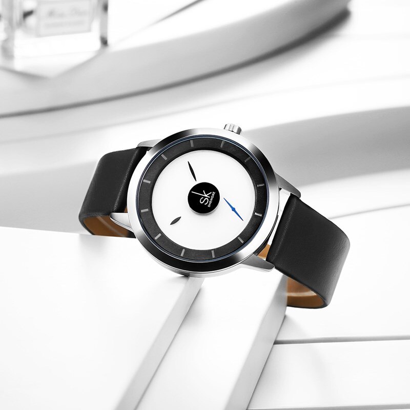 Paar horloge eenvoudig heren- en dameshorloge leren band waterdicht quartz paar formele heren- en dameshorloges