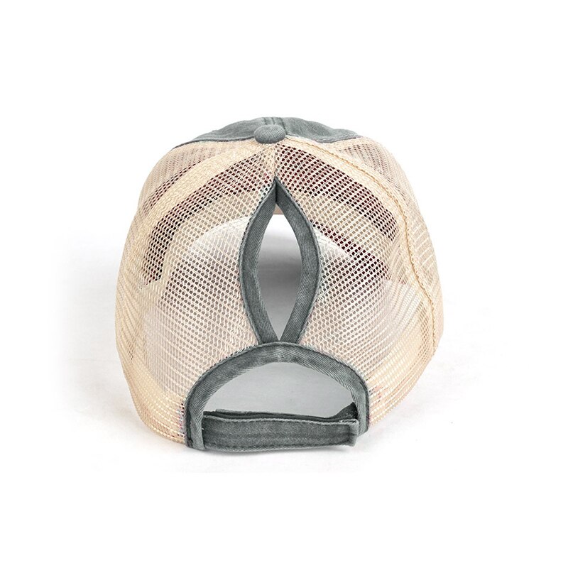 Casquette de Baseball maille soleil chapeau femmes et hommes été réglable os à la randonnée queue de cheval casquettes de relance accessoires de sport