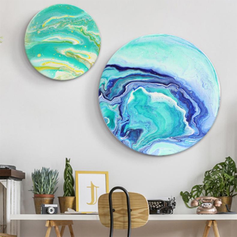 Premium Fluid Acrylic Paint Set 4 Pieces Bottles High-Flow Paint Art Supplies for Canvas Glass Papers Woods Tiles