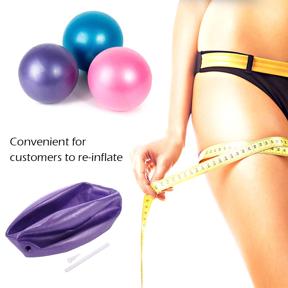 Mini yoga pilates ball eksplosjonssikker pvc fitball for stabilitet trening trening treningsstudio anti sprekk og skli motstandsdyktig sugerør 25cm