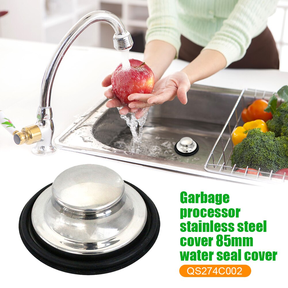2pcs/pack Waste Processor Home Kitchen Universal Wide Rim Leakage-proof Accessories Lid Drain Water Stainless Steel Sink Stopper