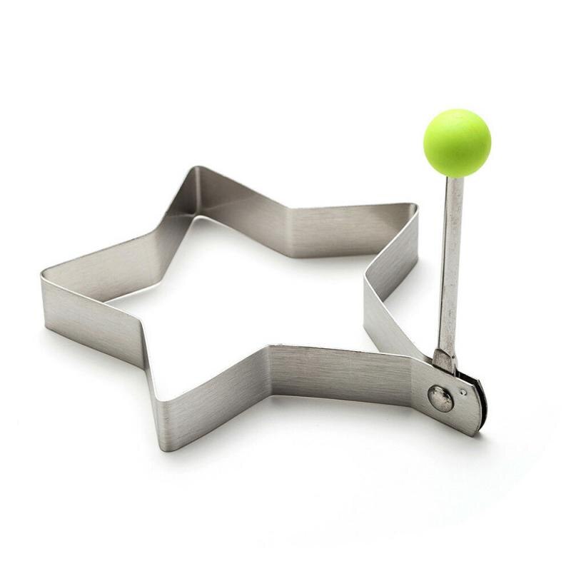5 Formas de comida de acero inoxidable grado cocina Shaper molde sartén panqueque de huevo frito anillo círculo huevo moldes, utensilios de cocina: start