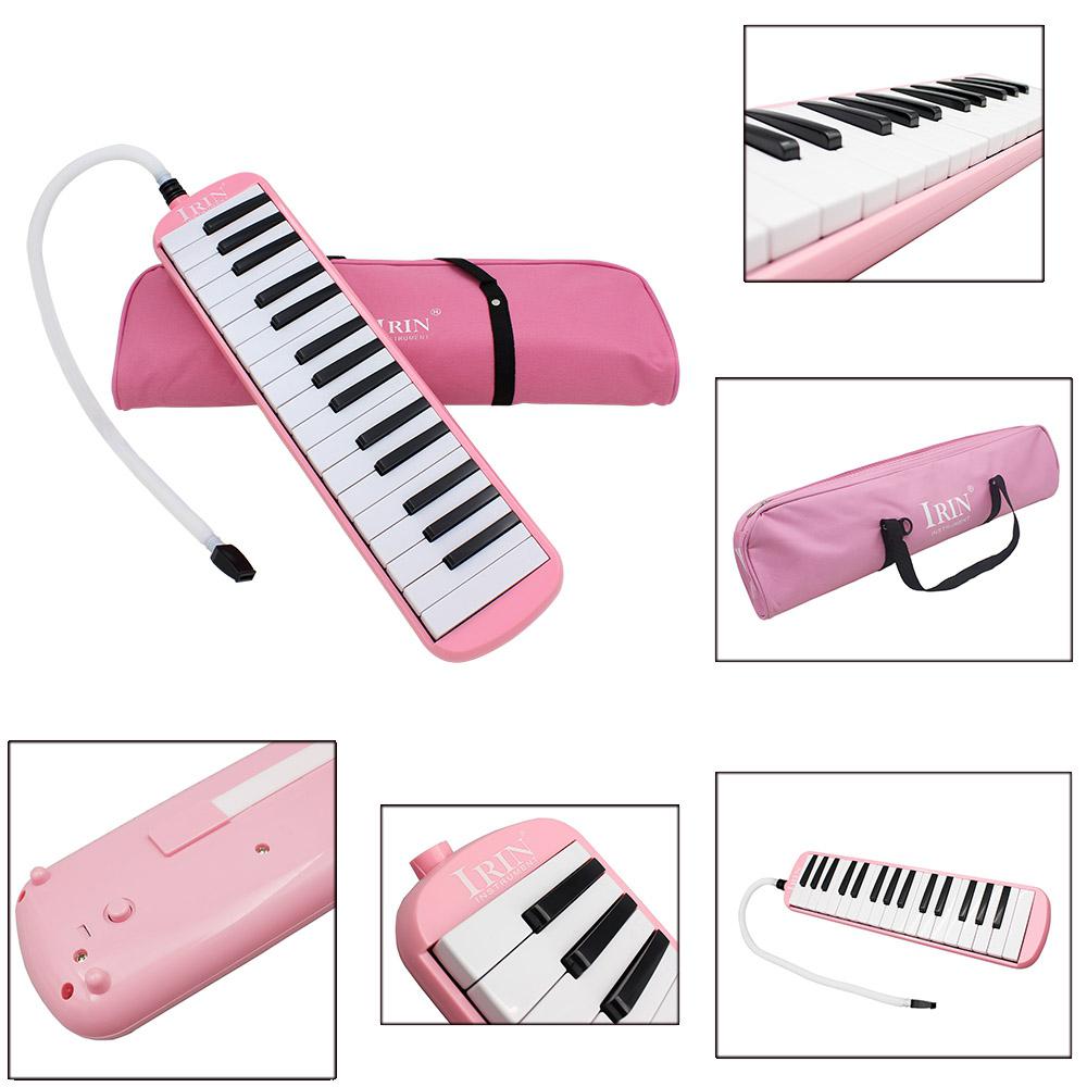 IRIN 32 Key Piano Style Melodica with Carrying Case Organ Accordion Mouth Piece Blow Key Board