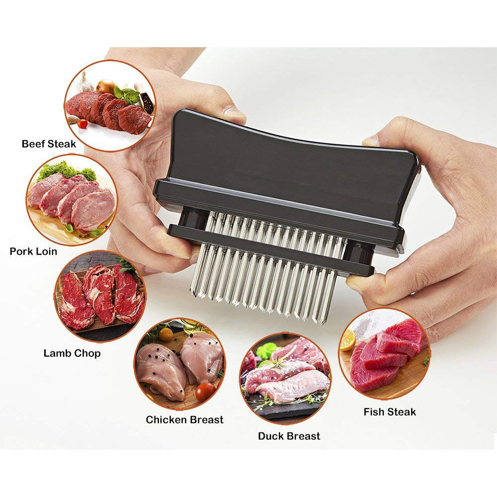 48 Blades Needle Meat Tenderizer Stainless Steel Knife Meat Beaf Steak Mallet Meat Tenderizer Hammer Pounder Cooking Tools