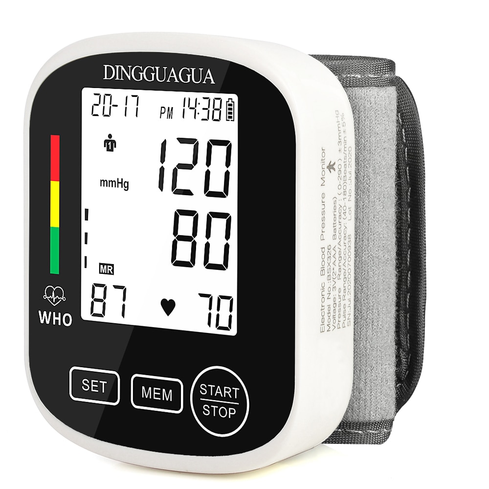 Manchet pols bloeddrukmeter digitale bloeddrukmeter monitor hartslagmeter tonometer thuis elektronische automatische bloeddrukmeter