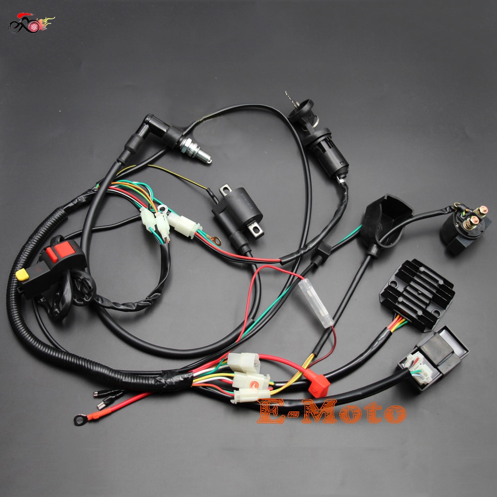 Kit de câblage électrique complet D8EA bougie d'allumage CDI, bobine d'allumage pour vélo hors route chinois 150cc 200cc 250cc Zongshen Loncin