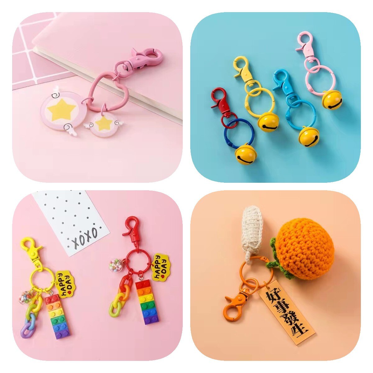 IYOE 5 sztuk 20x43mm Multicolor karabińczyk haki do tworzenia biżuterii znalezienie DIY brelok koniec złącze torebka Toy Doll Hook