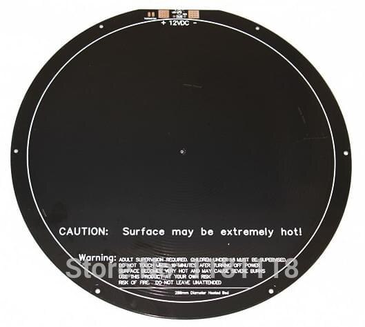 RepRap 3D Printer PCB Heatbed Round-black-D300 Heated Bed Plate For Delta