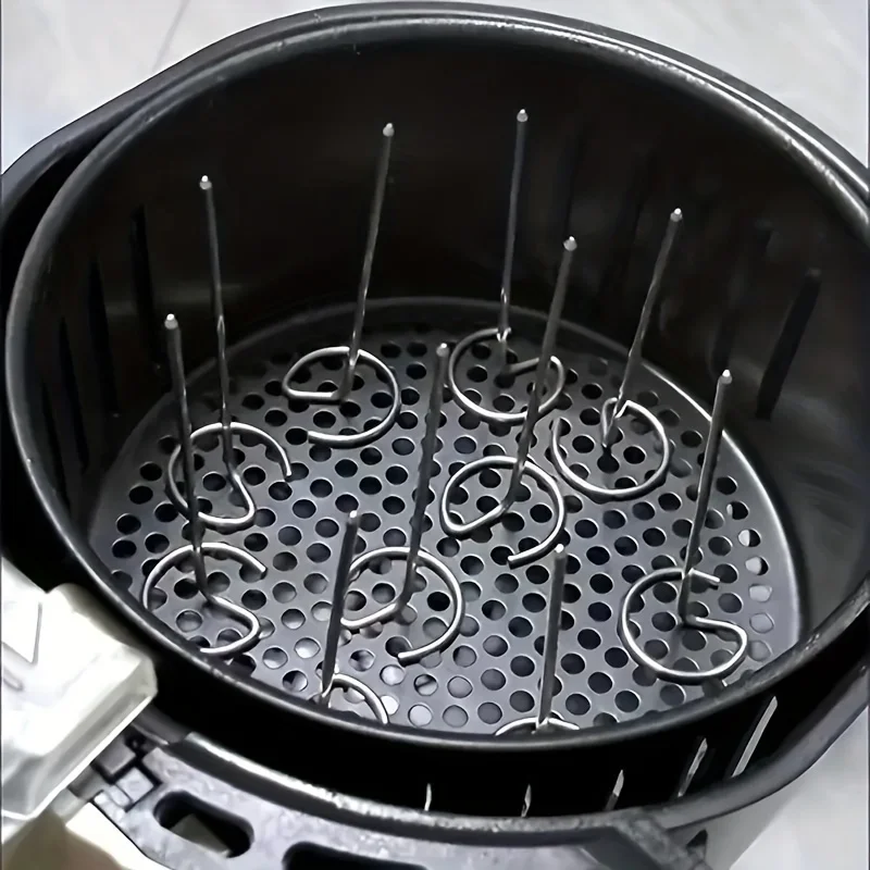 Horno freidora de aire, parrilla Vertical, parrilla para brochetas, accesorios universales, aguja especial para hornear de acero inoxidable 304 de alimentaria, 10 Uds.