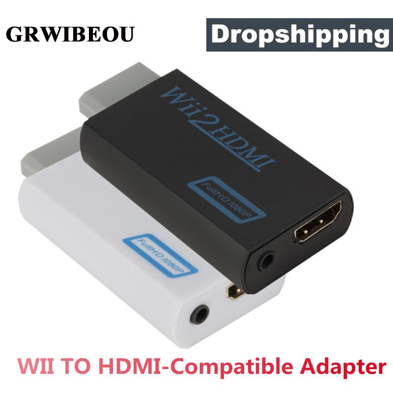 Adaptateur Wii vers HDMI Résolution Full HD 1080p 1 Unité, Convertisseur pour Écran de PC ou de Télévision Haute Définition, Prise Audio de 3,5 mm, Compatible Wii2HDMI